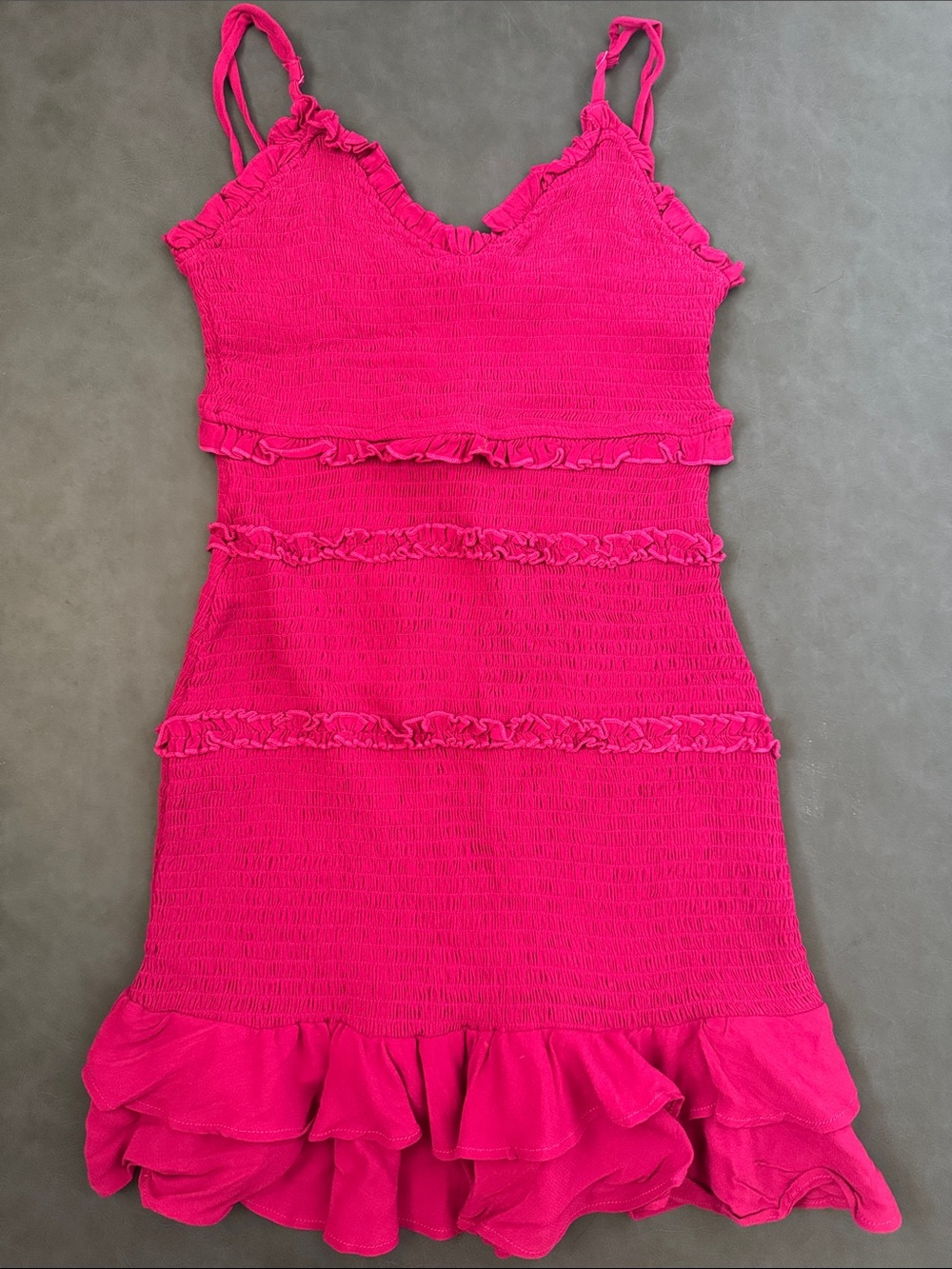 NWT  Marley Ruffle Sundress - Hot Pink Size M